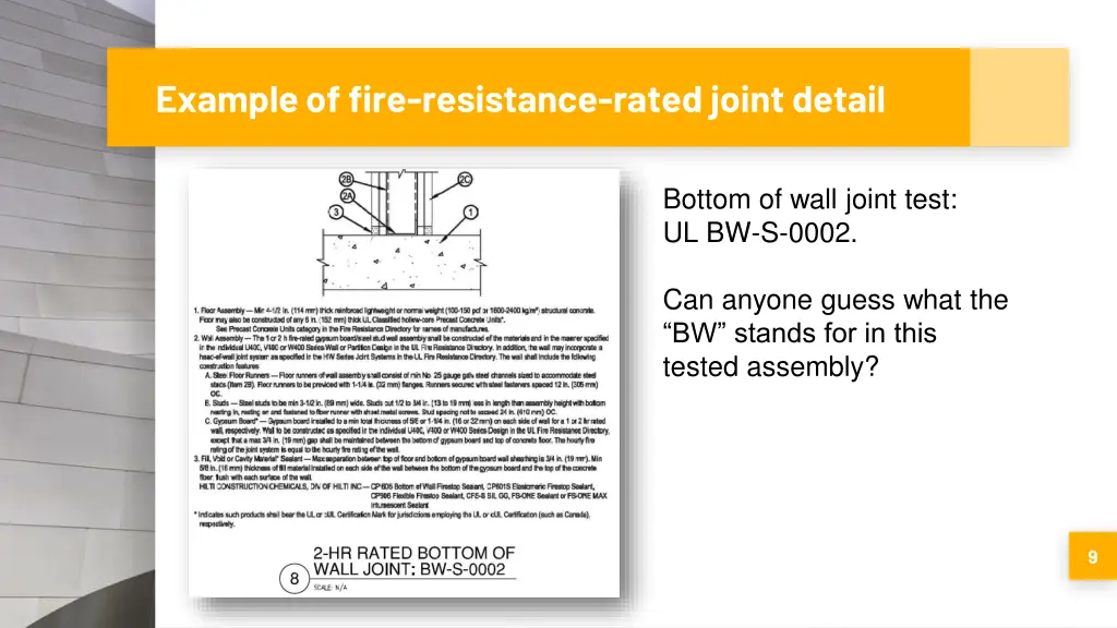 example of fire resistance rated joint detail 1