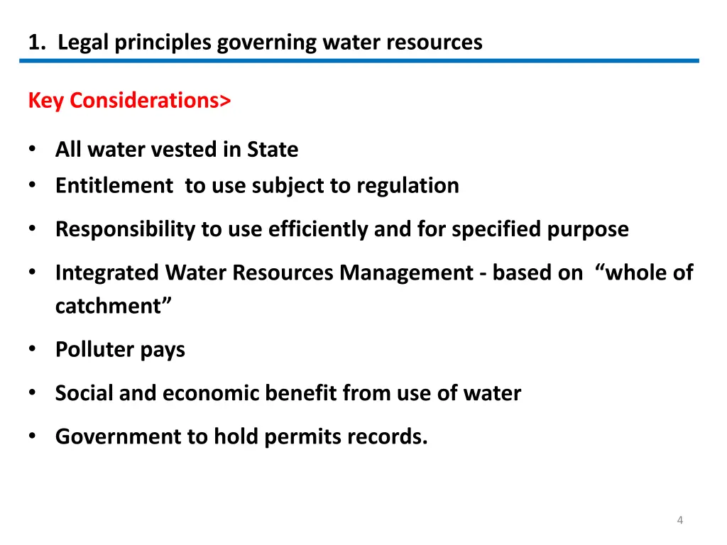 1 legal principles governing water resources