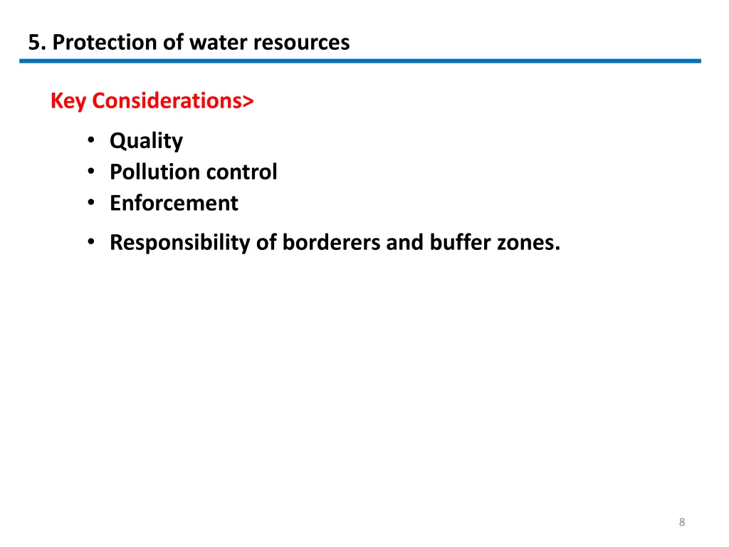 5 protection of water resources