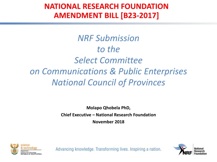 national research foundation amendment bill