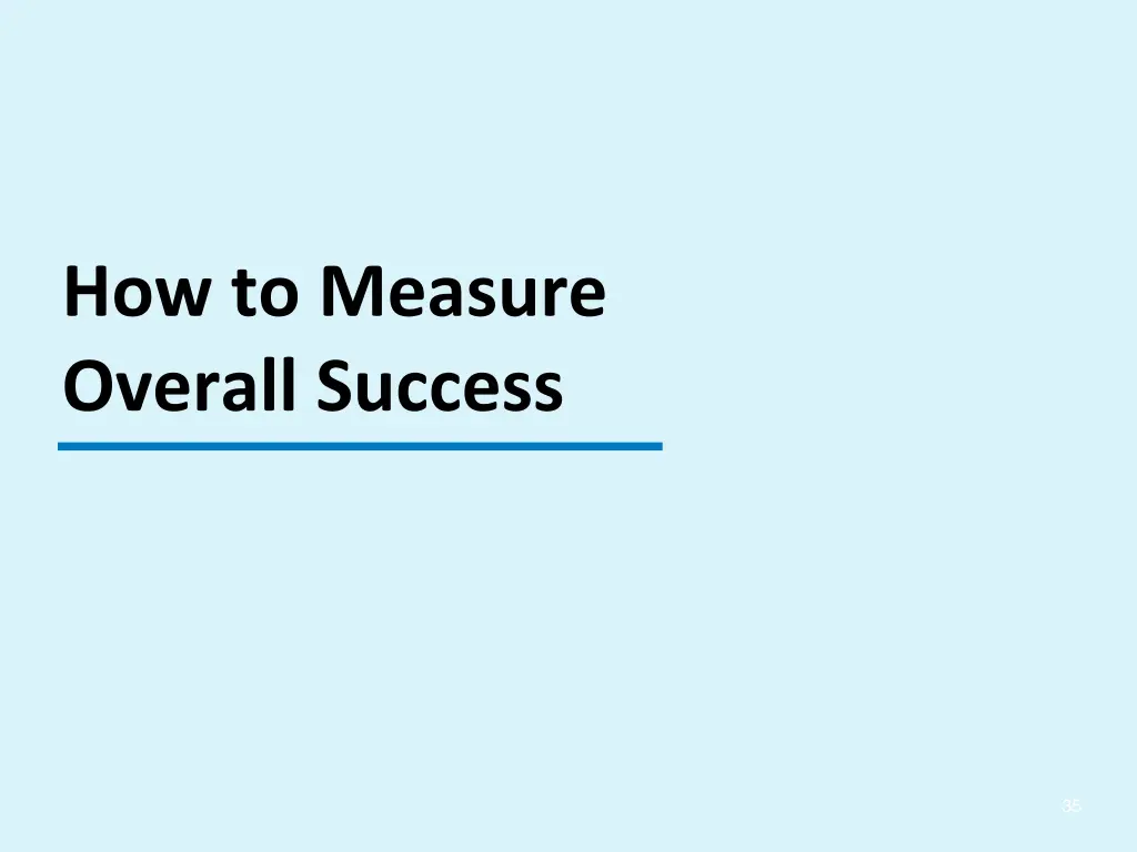 how to measure overall success