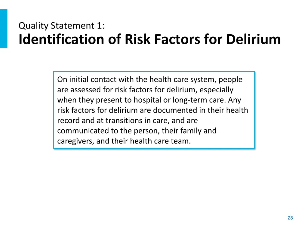 quality statement 1 identification of risk