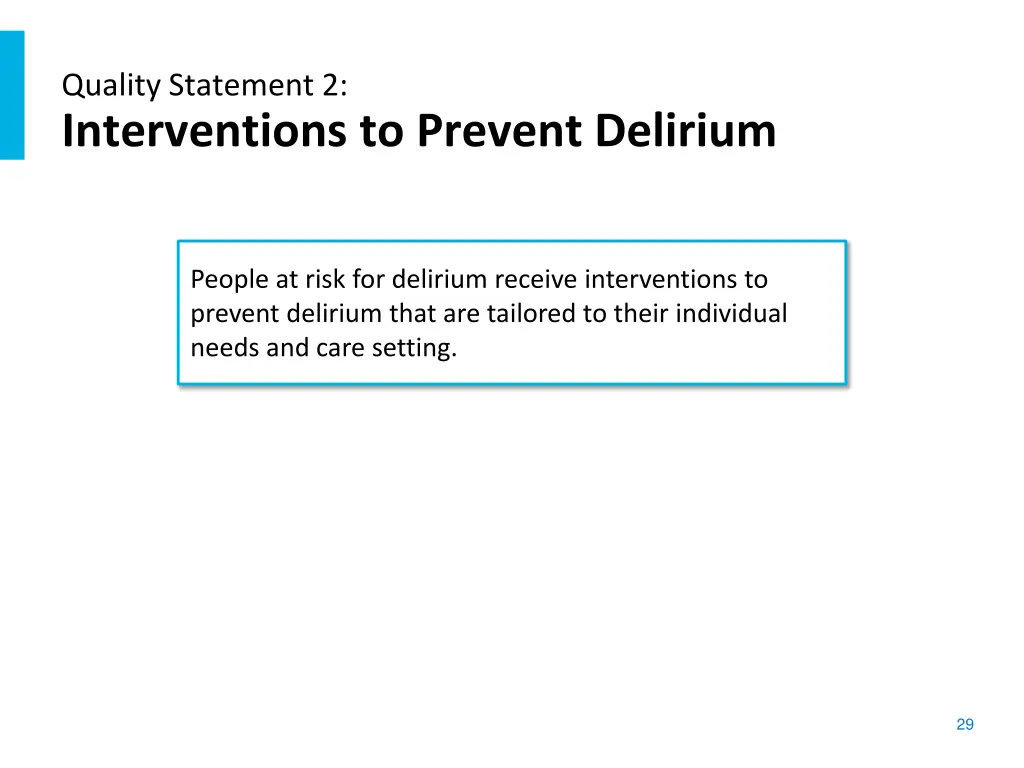 quality statement 2 interventions to prevent