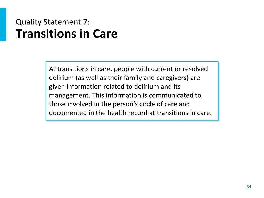 quality statement 7 transitions in care