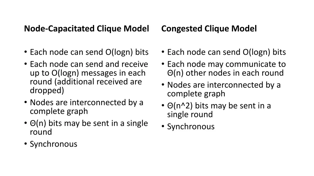 node capacitated clique model