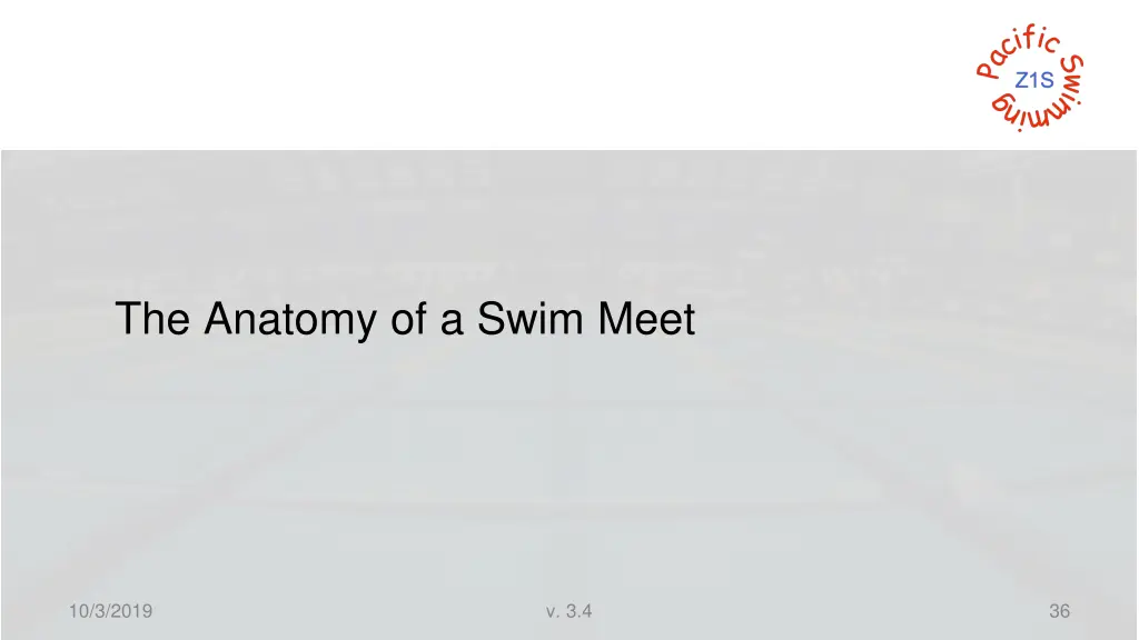 the anatomy of a swim meet