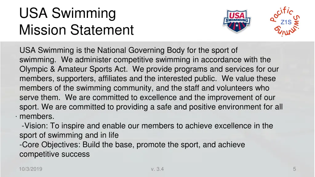 usa swimming mission statement