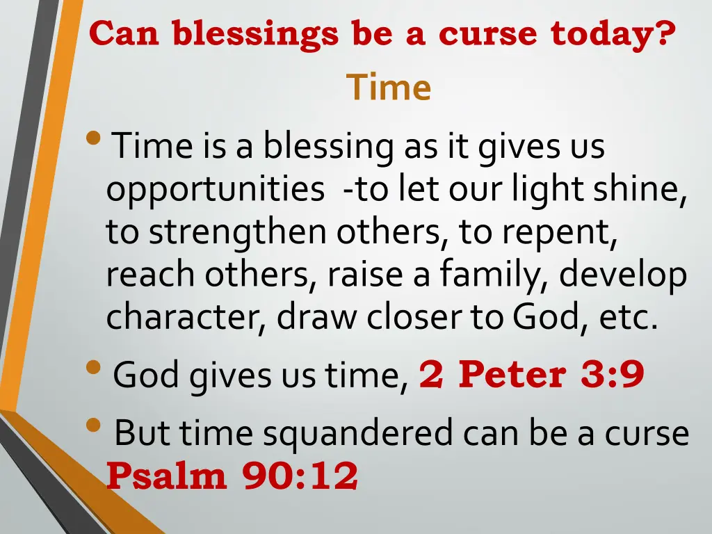 can blessings be a curse today time time