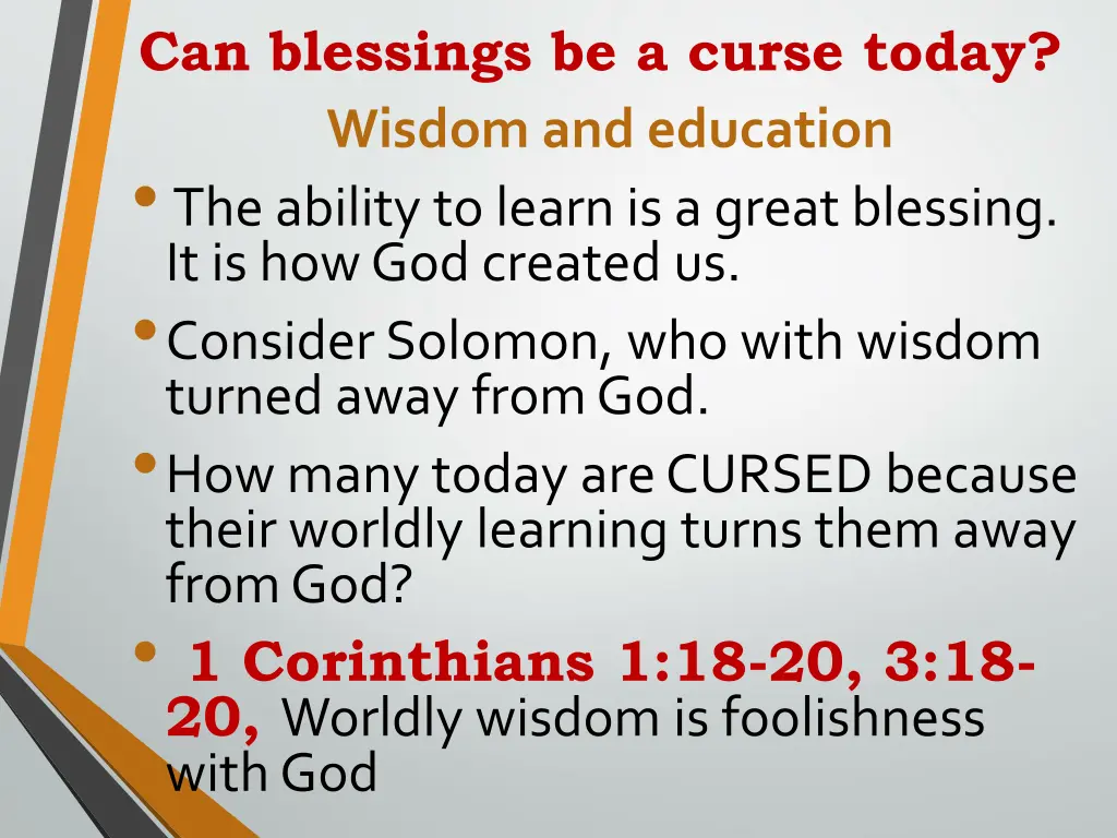 can blessings be a curse today wisdom