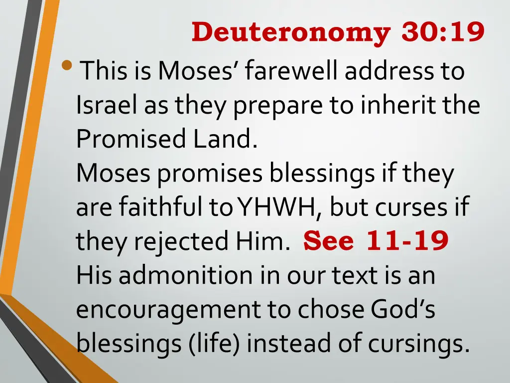 deuteronomy 30 19 this is moses farewell address