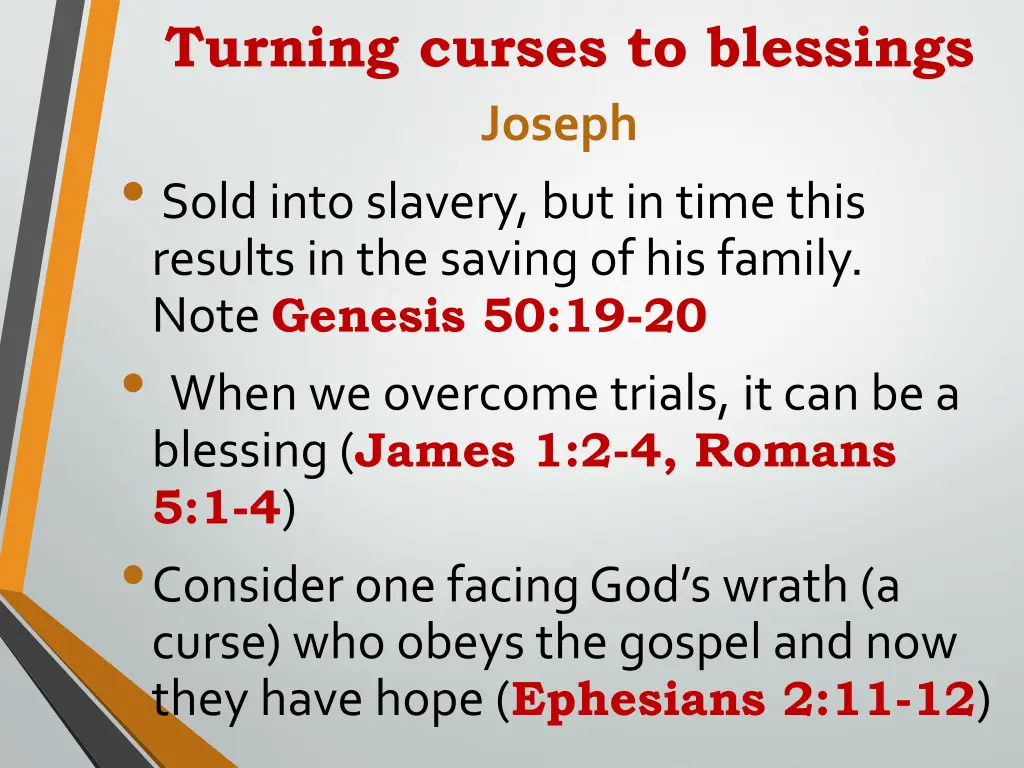 turning curses to blessings joseph sold into