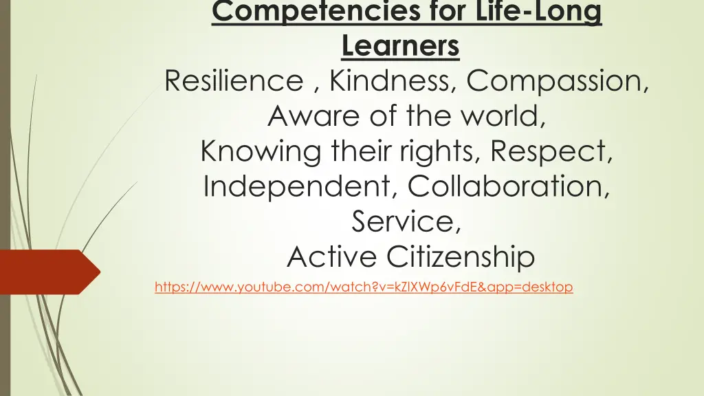 competencies for life long learners resilience