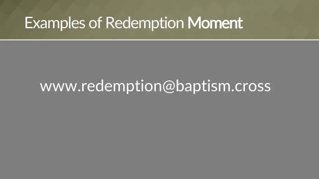 examples of redemption moment 1