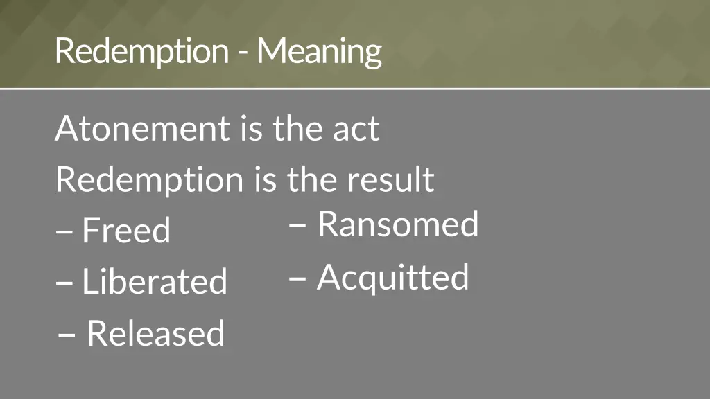 redemption meaning