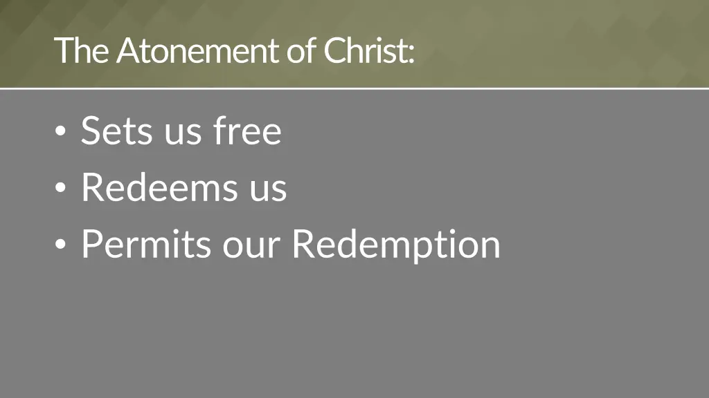 the atonement of christ