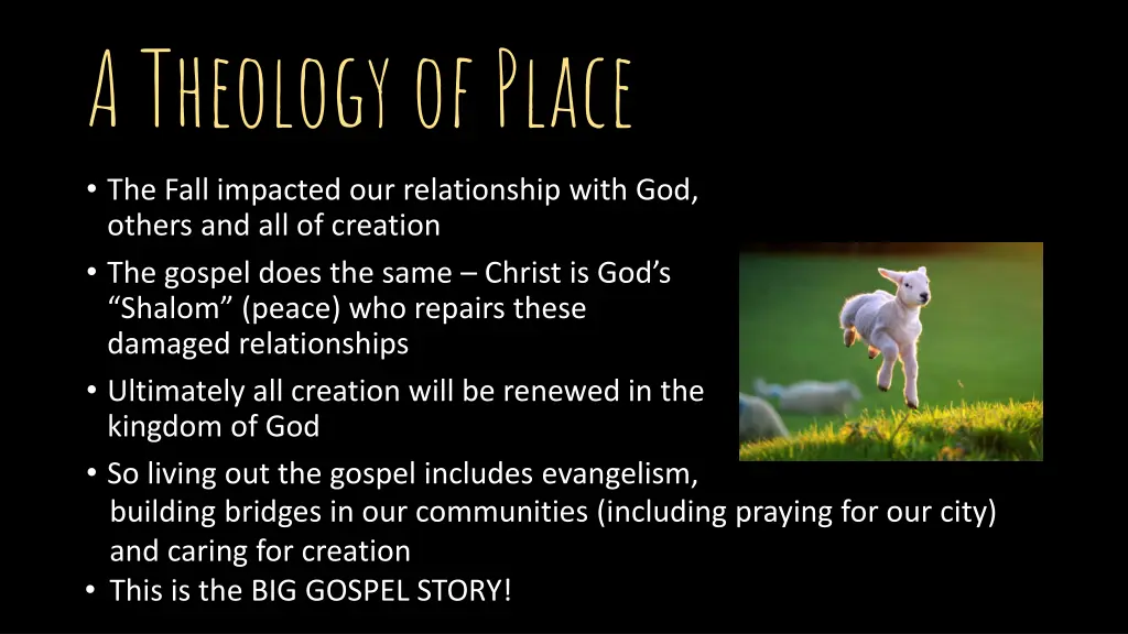 a theology of place 1