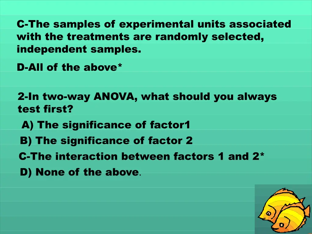 c the samples of experimental units associated