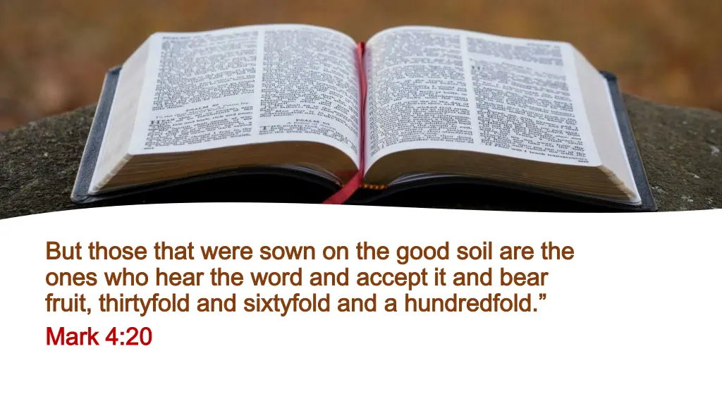 but those that were sown on the good soil