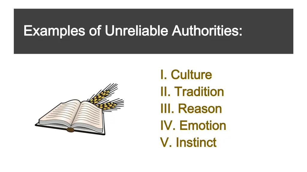 examples of unreliable authorities examples