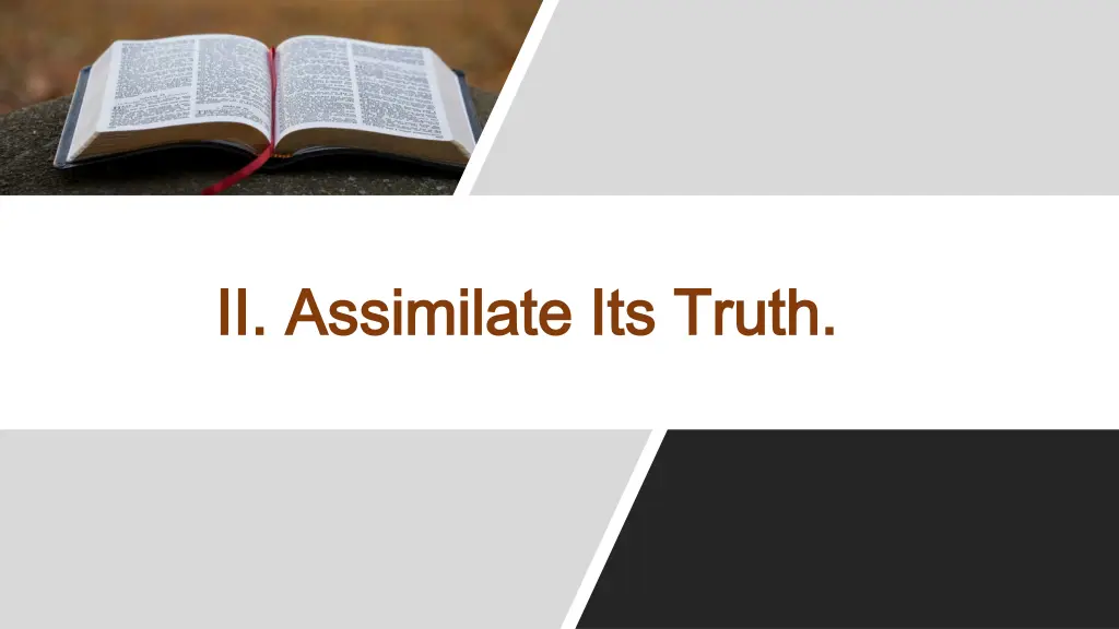 ii assimilate its truth ii assimilate its truth