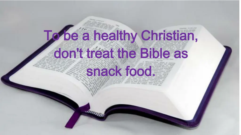 to be a healthy christian to be a healthy