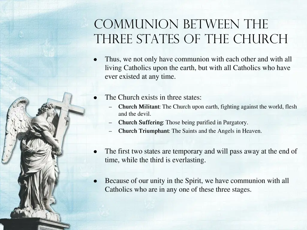 communion between the three states of the church