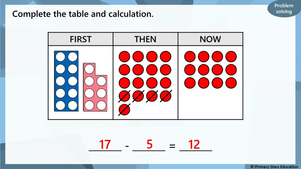 complete the table and calculation