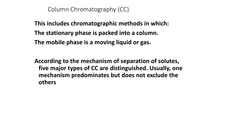 column chromatography cc