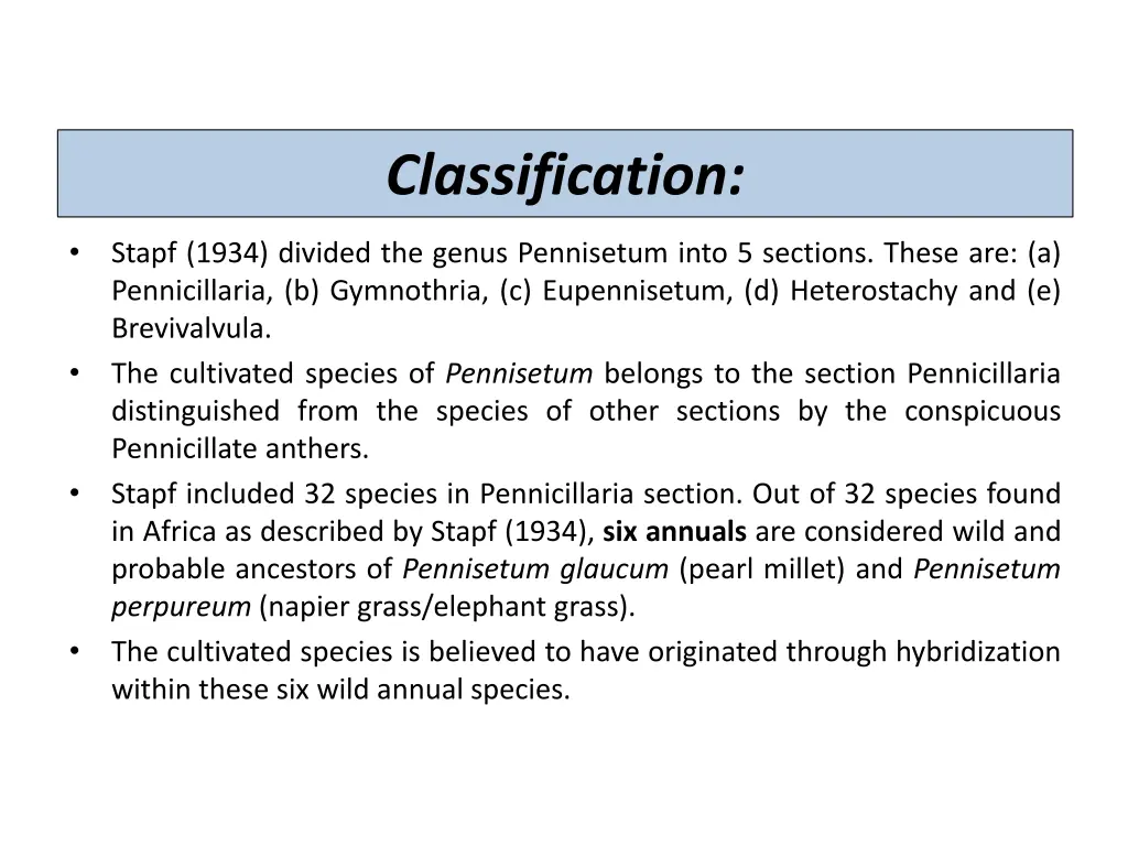 classification