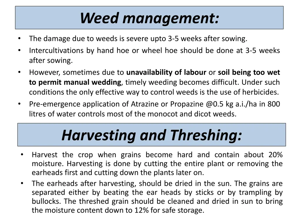 weed management