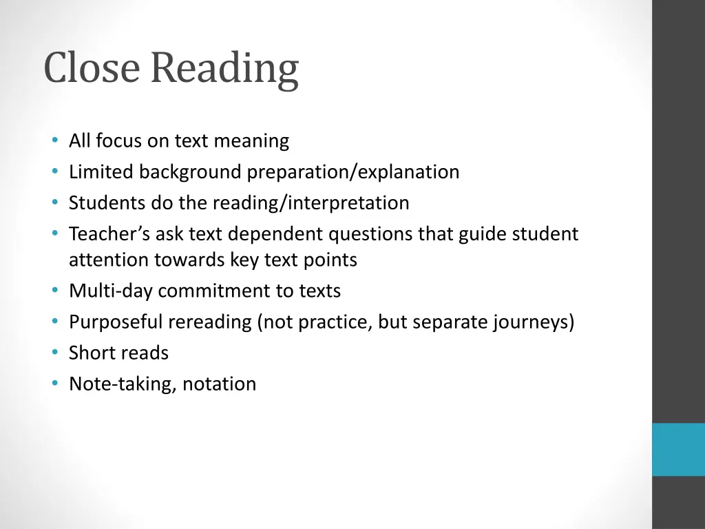 close reading 1