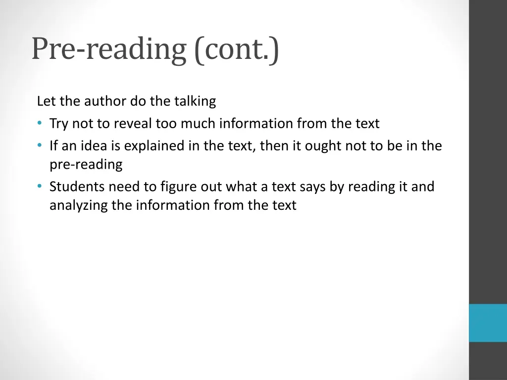 pre reading cont 1