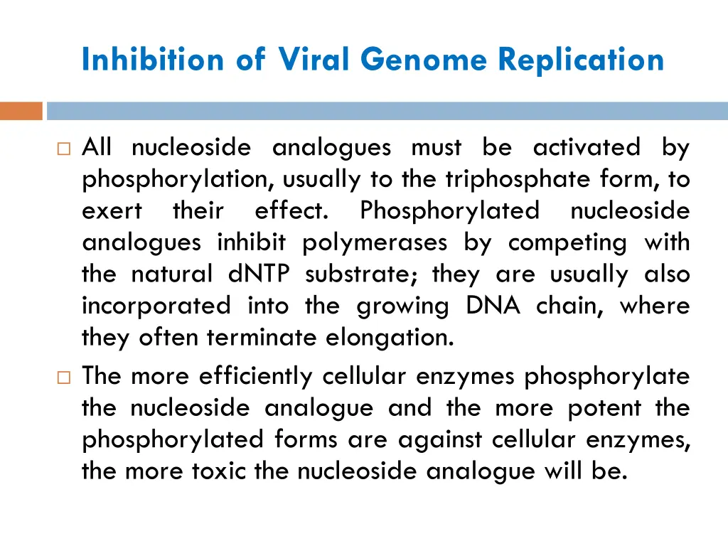 inhibition of viral genome replication 1