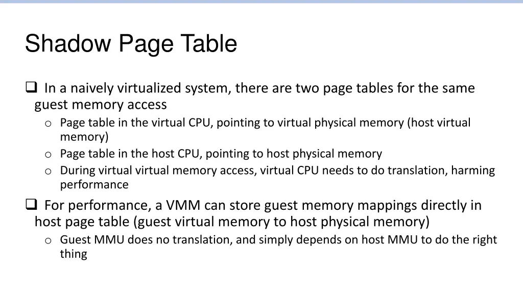 shadow page table