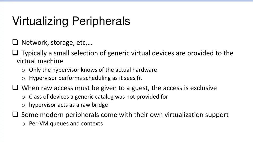 virtualizing peripherals