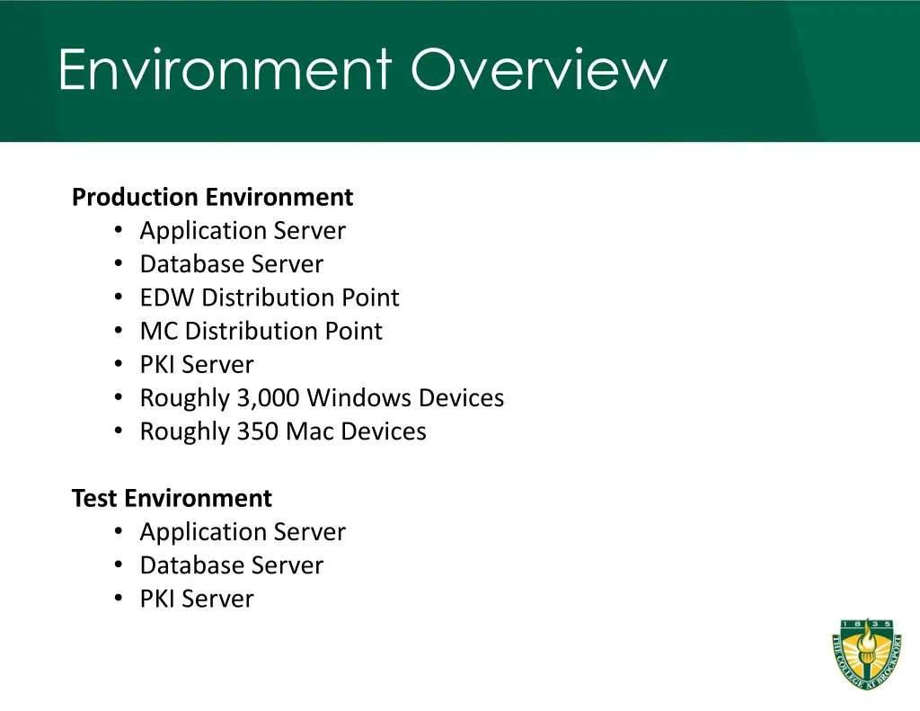 environment overview