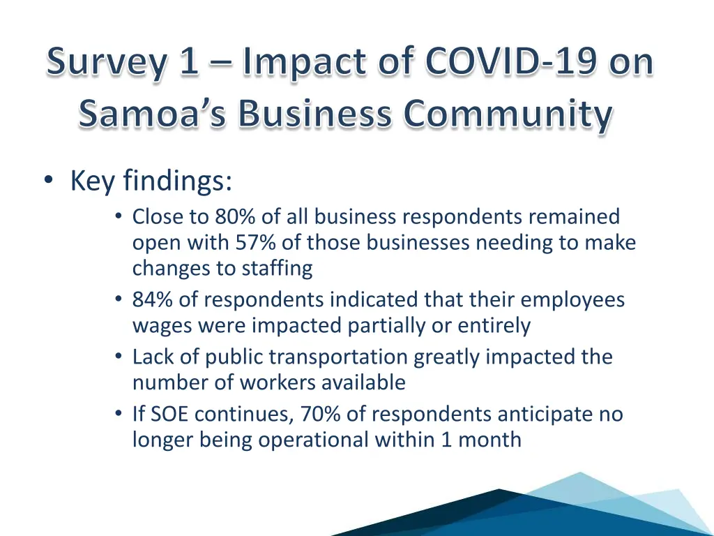 survey 1 impact of covid 19 on samoa s business 1