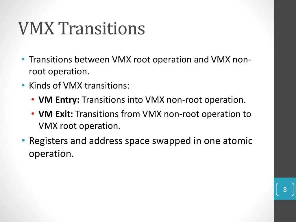 vmx transitions