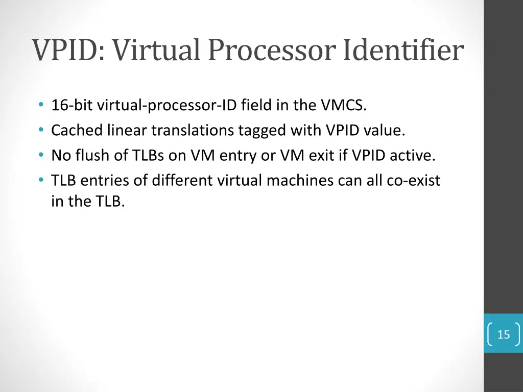 vpid virtual processor identifier