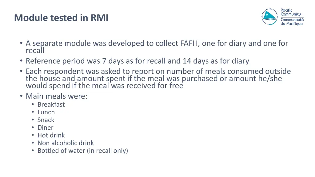 module tested in rmi