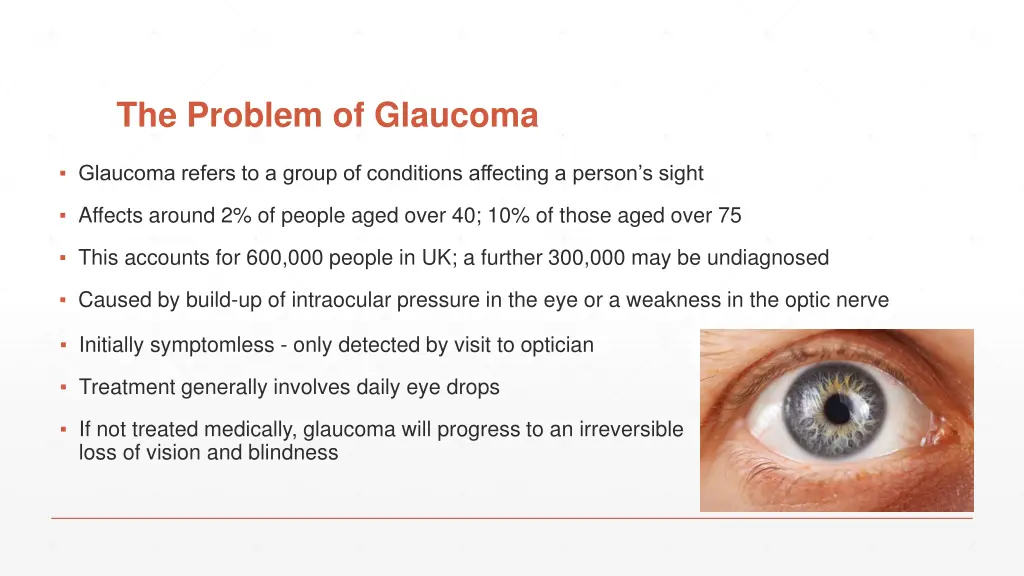 the problem of glaucoma