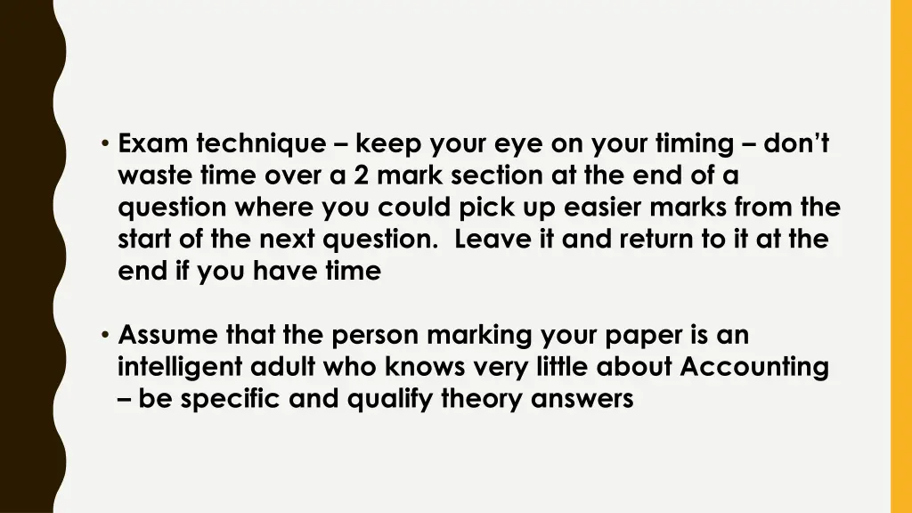 exam technique keep your eye on your timing