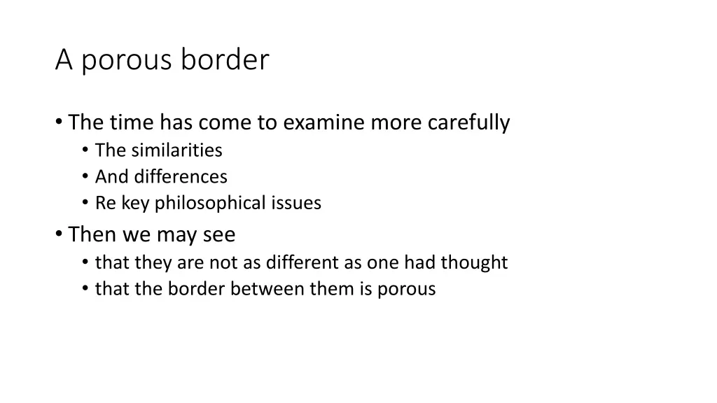 a porous border