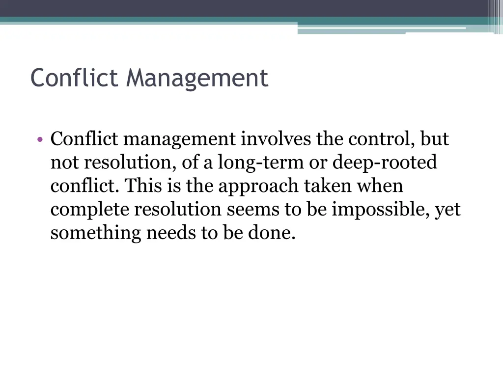 conflict management