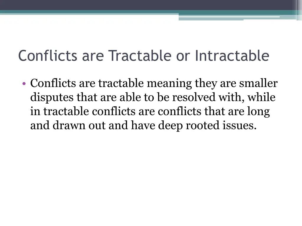 conflicts are tractable or intractable