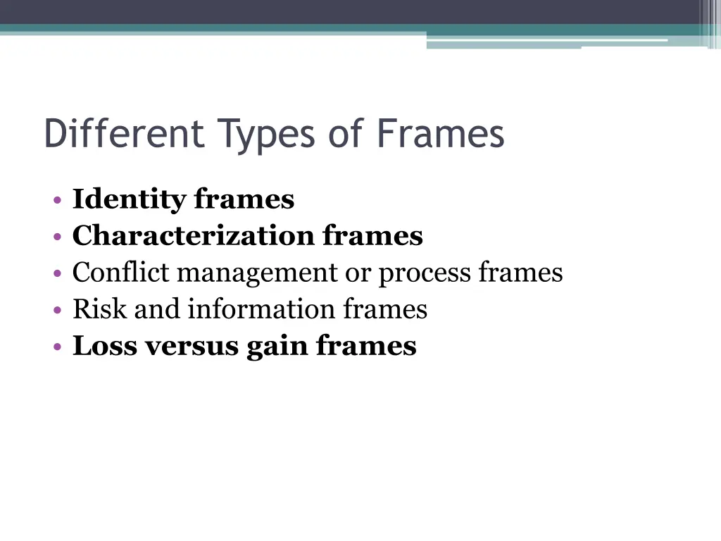 different types of frames