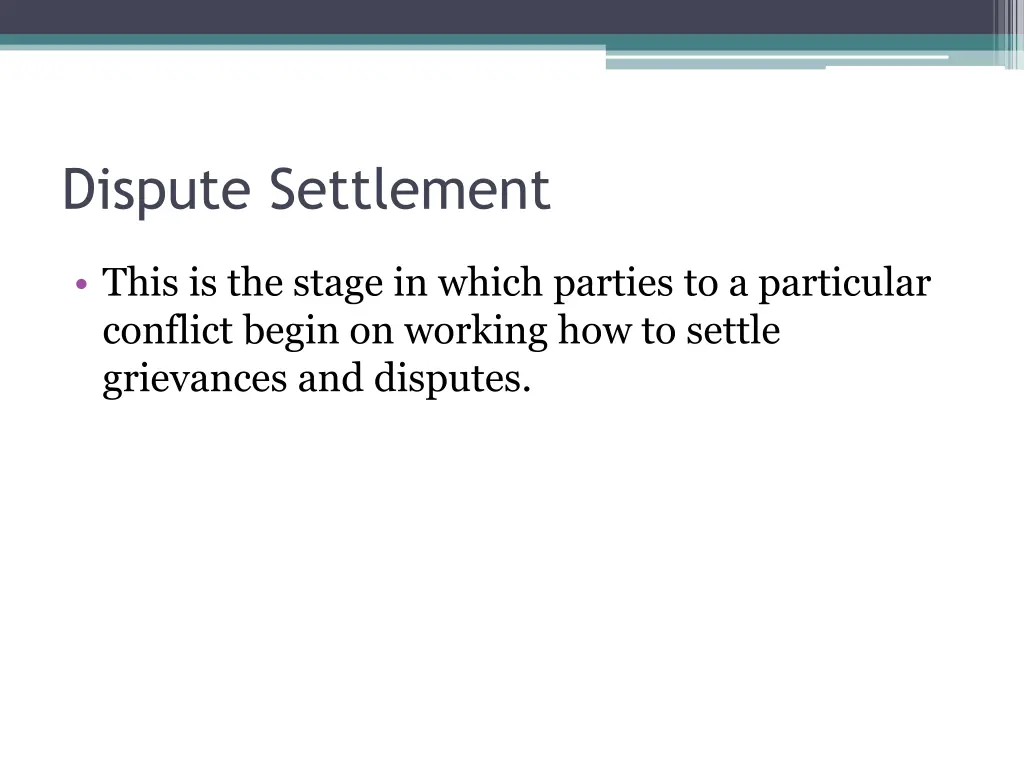 dispute settlement