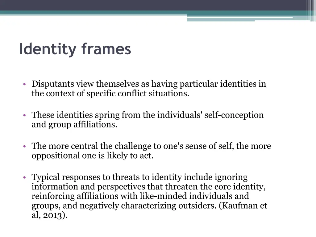 identity frames