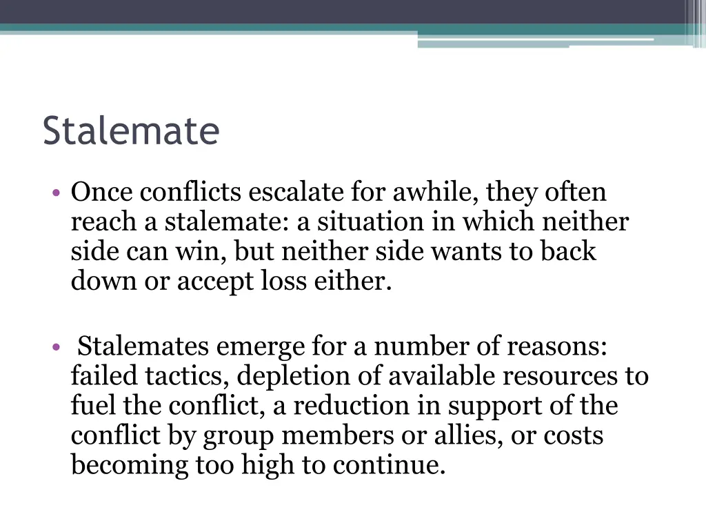 stalemate