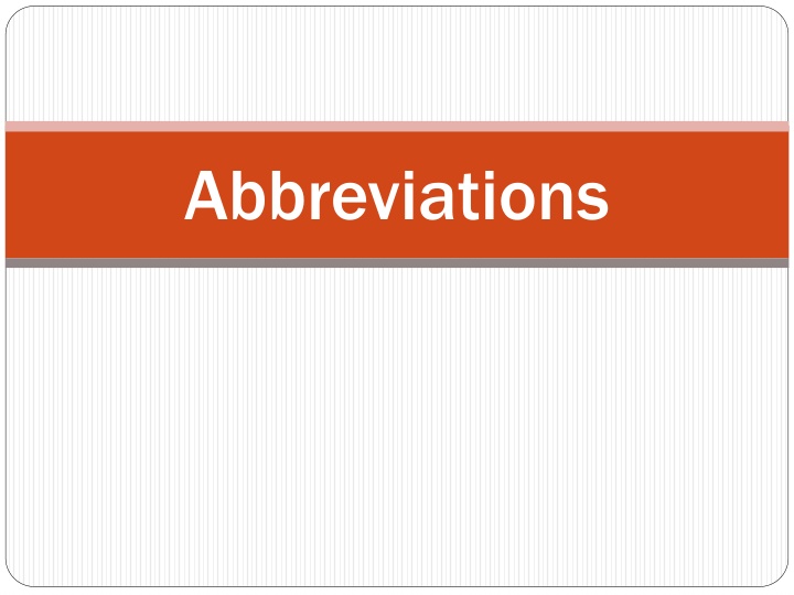 abbreviations